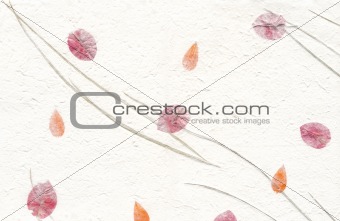 Texture Series - White Paper with Flowers