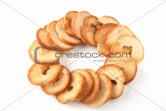 mini baked bread chips