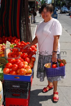 Buying vegetables