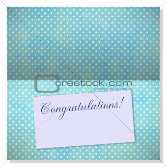Celebration greeting card with copyspace on label