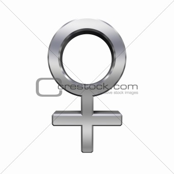 Chrome female sex symbol.
