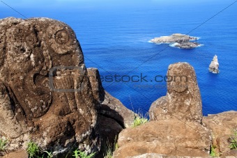 Petroglyphs on Easter Island 