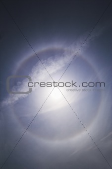 Full 22° halo around the sun