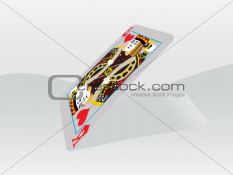 vector king of heart on abstract playing card background
