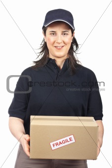 Delivering a package fragile