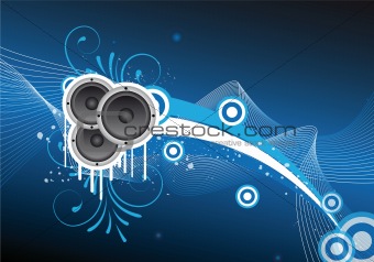 blue abstract party/music design
