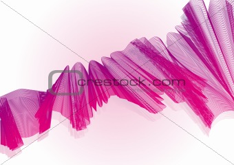 Pink wave with lines