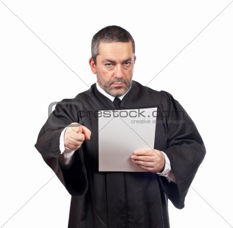 Judge reading the sentence