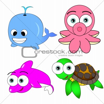 Cute Sea Animal Set