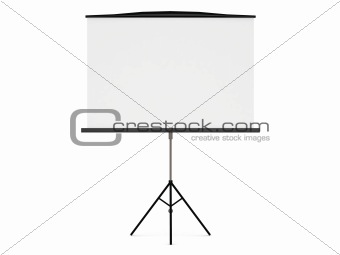 Screen on Tripod with space for text