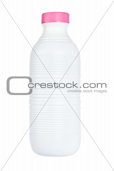 Plastic bottle of fresh milk