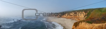 California Coast with Fog Over Pacific