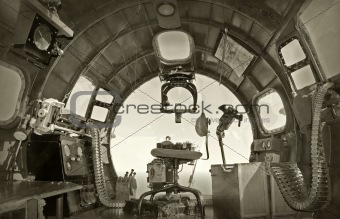 Old bomber cockpit