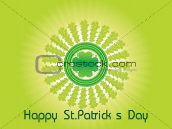 shamrock background with shadow effect 17 march
