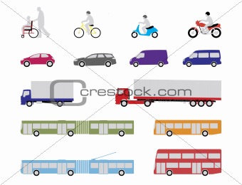 set of road transport vehicles
