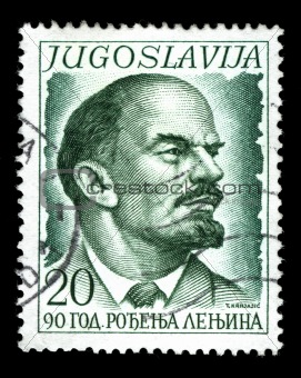Vintage stamp depicting Vladimir Lenin
