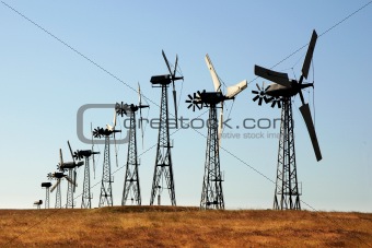 A group of windmills