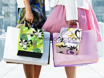 Women holding shopping bags