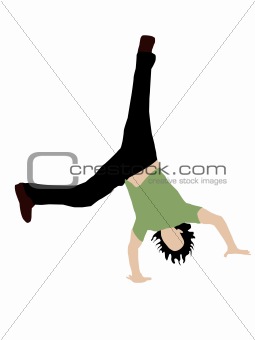 male doing handstand