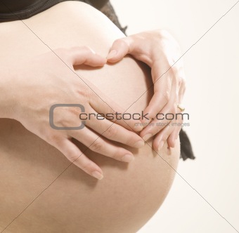 belly of pregnant woman
