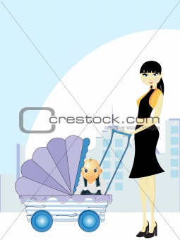 abstract mother day illustration