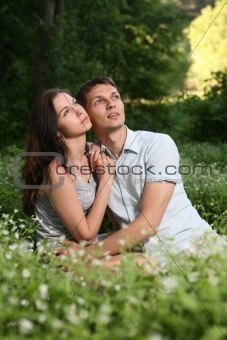 Couple in the park.