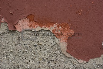 flaking color on a wall