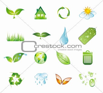 Green Environment Icon Set 