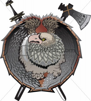 Shield with griffins