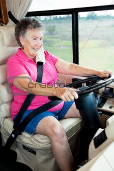 Senior Woman Behind the Wheel