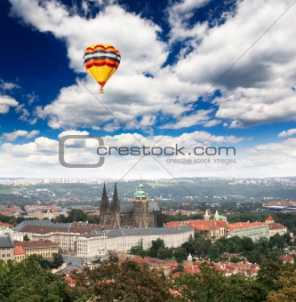 Aerial view of Prague Castle 