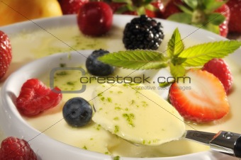Panna Cotta with fruits