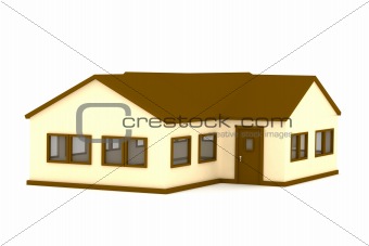 Render of a one floor house