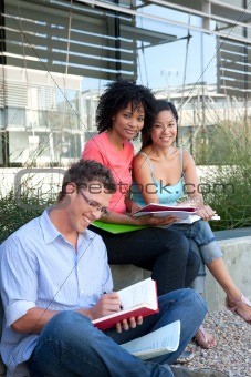 Students studying