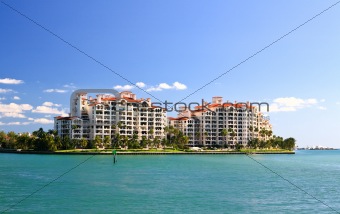 The luxury condominium in an island in Miami