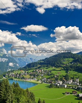 A small swiss village near The Mountain Titlis