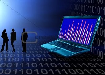 Abstract business and information technologies background