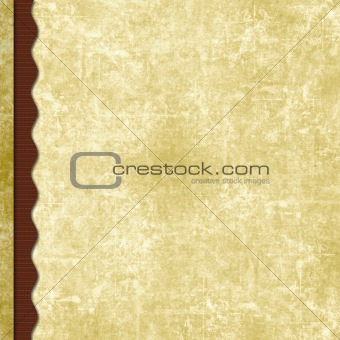 Layered old paper scrapbook background with wavy border