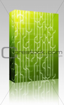 Abstract circuitry box package