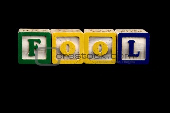 Fool in block letters