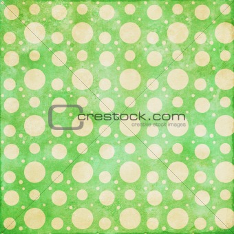 Retro dot lime green with cream background