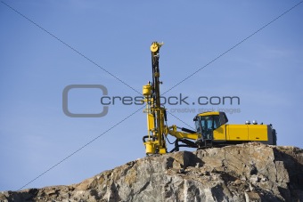 Crane on a mountain