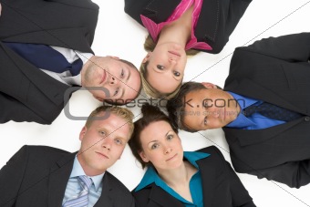 High Angle View Of Business People