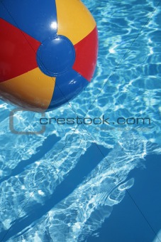 Beachball in a beautiful blue swimming pool