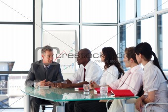Business team interacting in a meeting