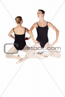 Young caucasian ballerinas
