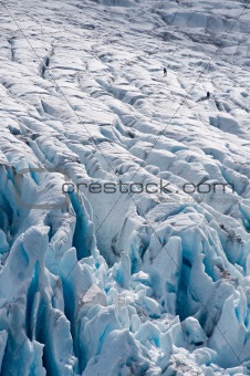 Climbers on glacier