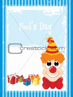 background with gift and cartoon