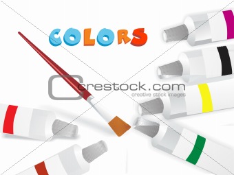 paint color and brush, vector wallpaper