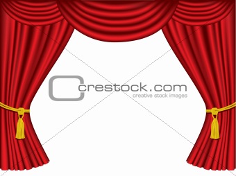 Theatre curtains with copy space